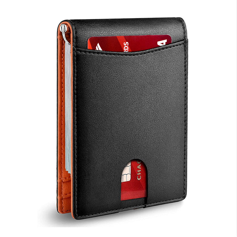 Portafoglio per carte in pelle Kalsten con blocco RFID, compatto e sottile