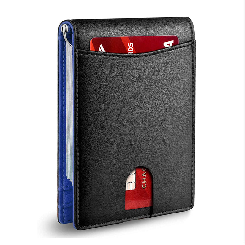 Portafoglio per carte in pelle Kalsten con blocco RFID, compatto e sottile