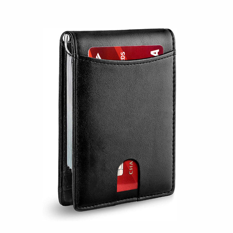 Portafoglio per carte in pelle Kalsten con blocco RFID, compatto e sottile