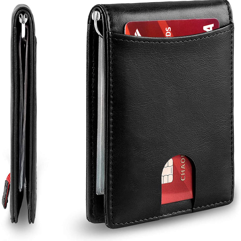 Portafoglio per carte in pelle Kalsten con blocco RFID, compatto e sottile