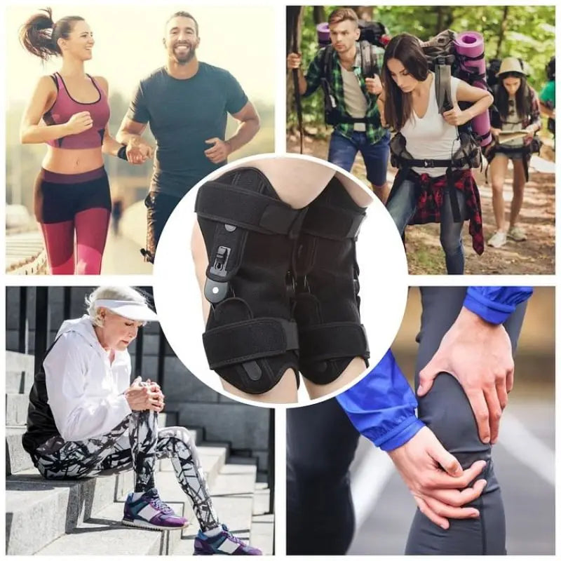 Knee Support With Adjustable Stabilizing Brace And Reinforced Stabilizers To Ease Pain
