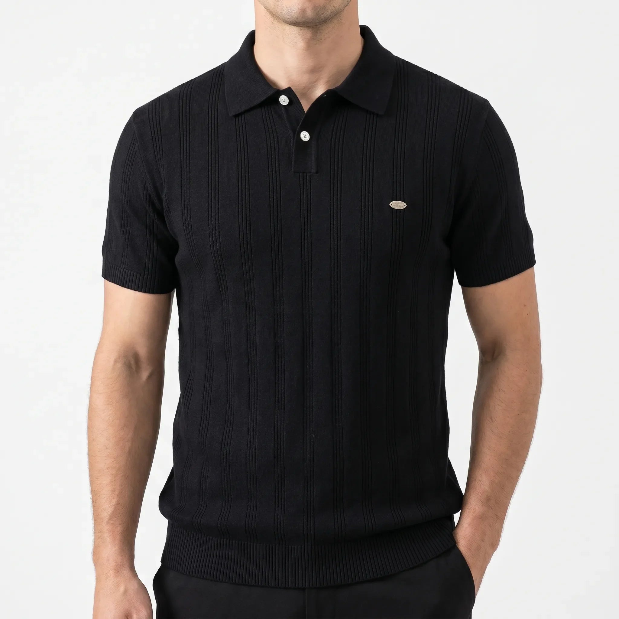 Men's Knit Polo Shirt -  Smart Casual Dressing - Ormexis