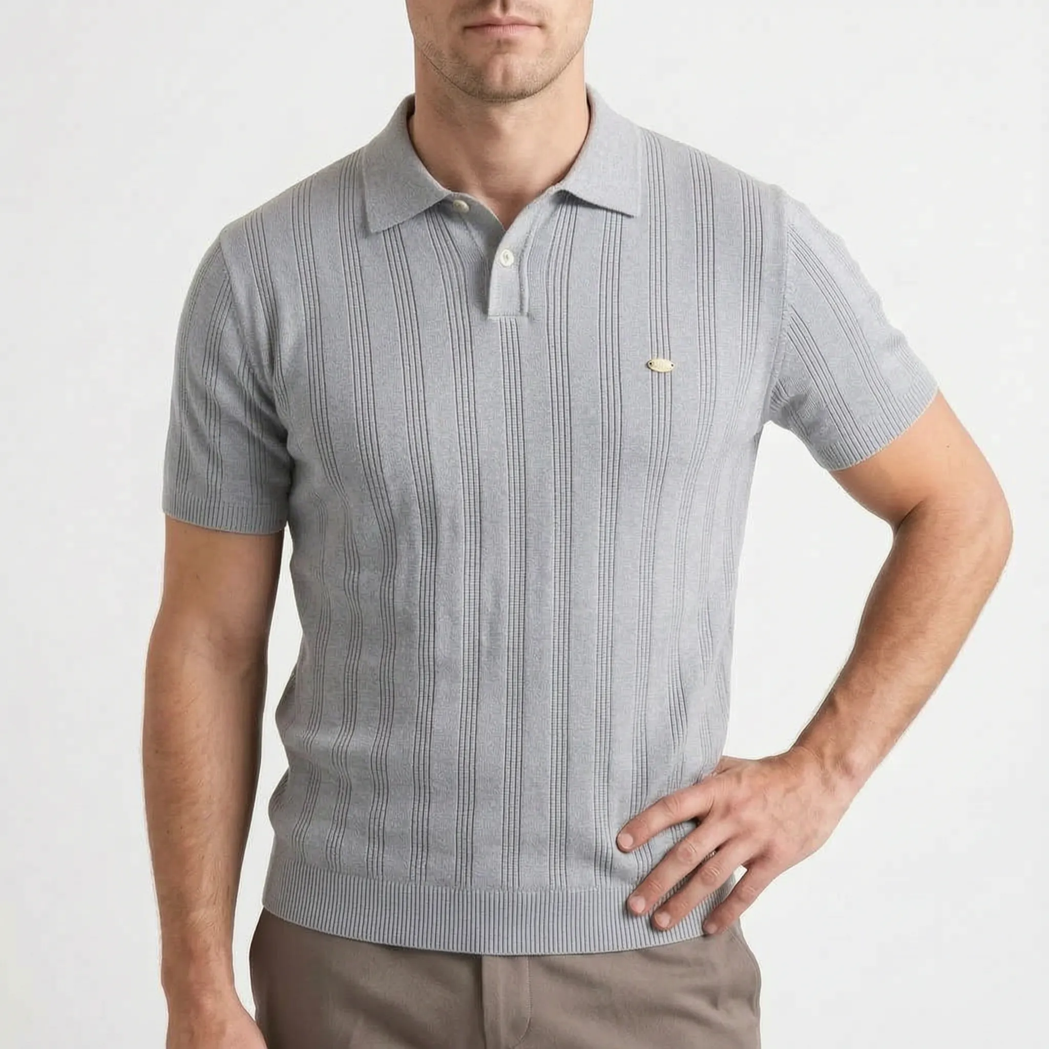Men's Knit Polo Shirt -  Smart Casual Dressing - Ormexis