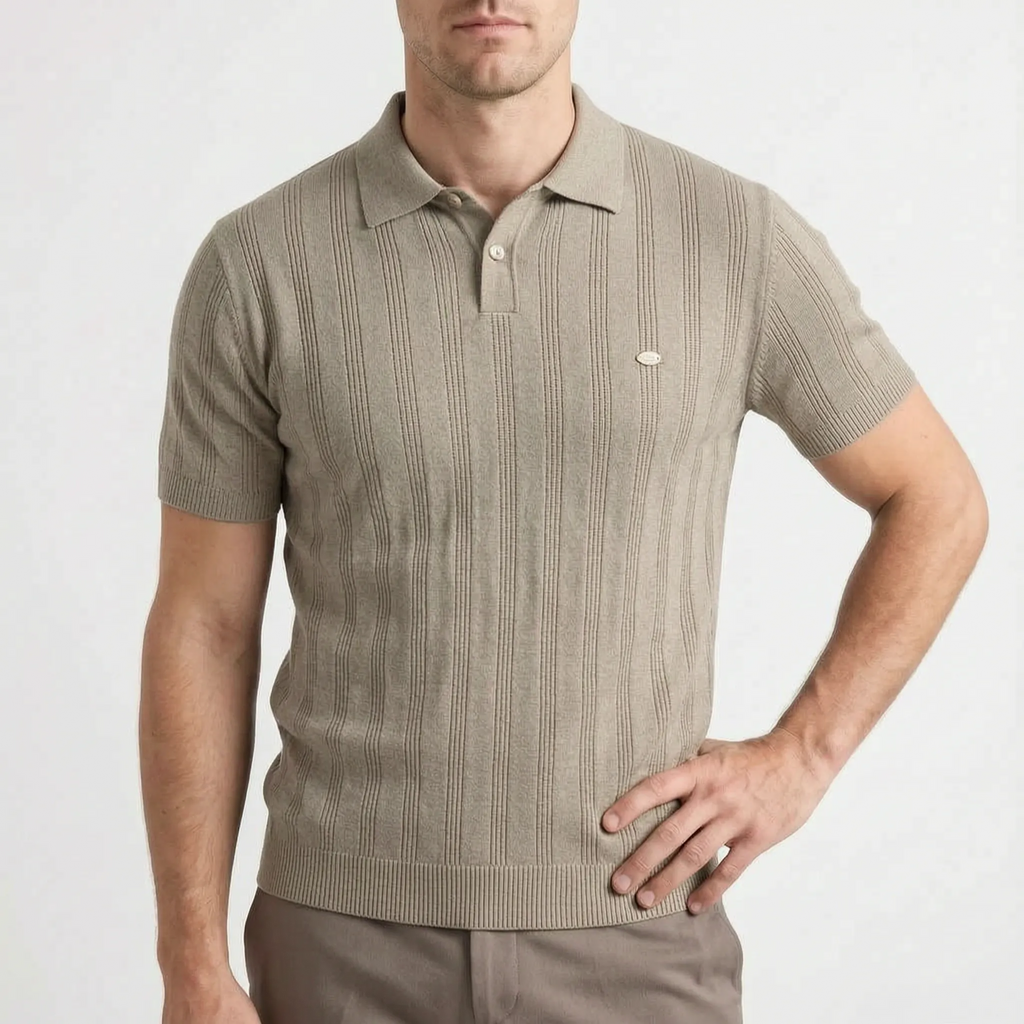 Men's Knit Polo Shirt -  Smart Casual Dressing - Ormexis