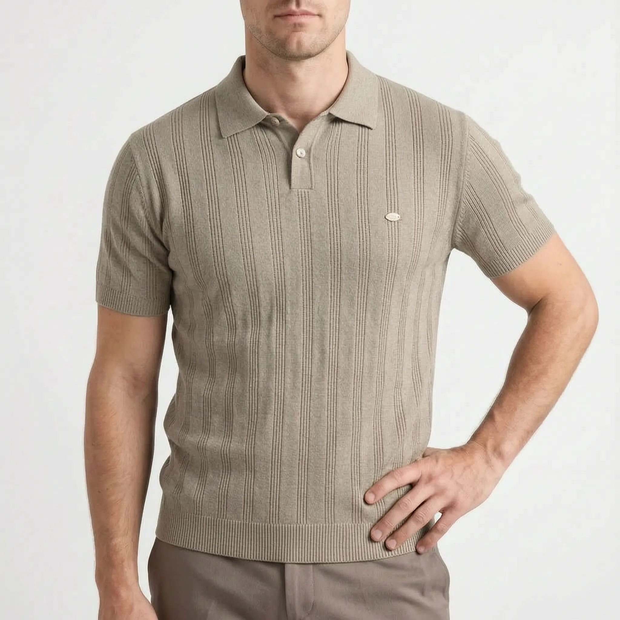 Men's Knit Polo Shirt -  Smart Casual Dressing - Ormexis
