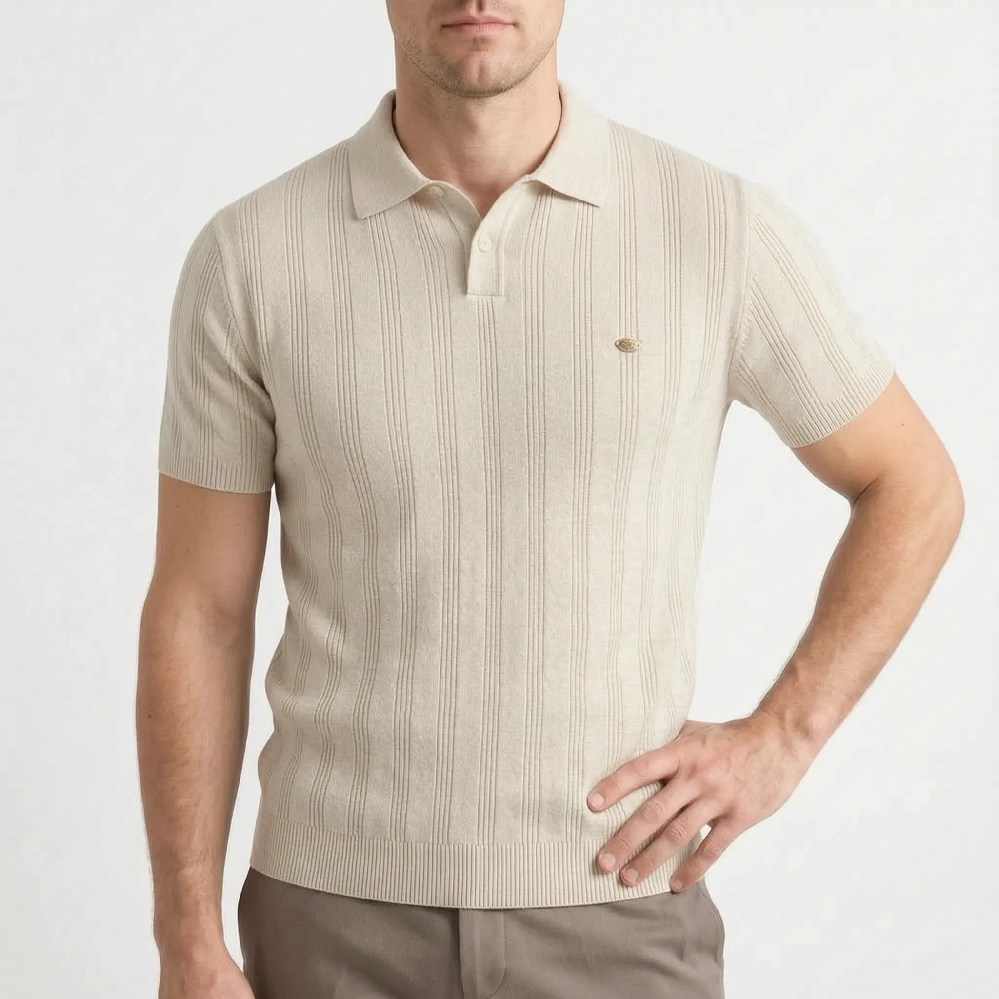 Men's Knit Polo Shirt -  Smart Casual Dressing - Ormexis