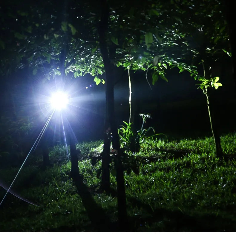 Lampe frontale LED rechargeable avec zoom, étanche, pour une utilisation par tous les temps
