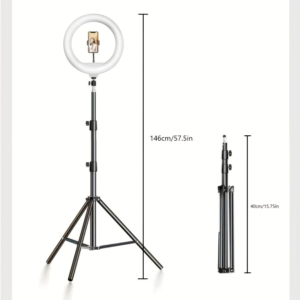 LED kruhové světlo s nastavitelným stativem pro fotografii a živé vysílání