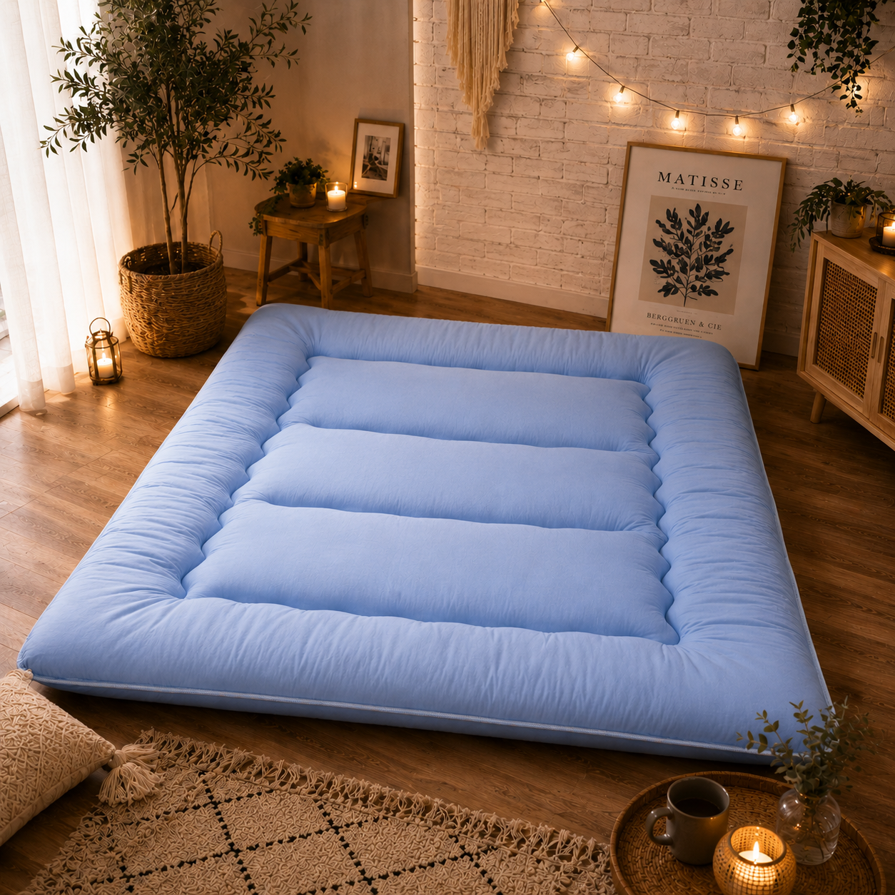 Foldable Tatami Floor Mattress, Four Inch Thick Futon For All Ages