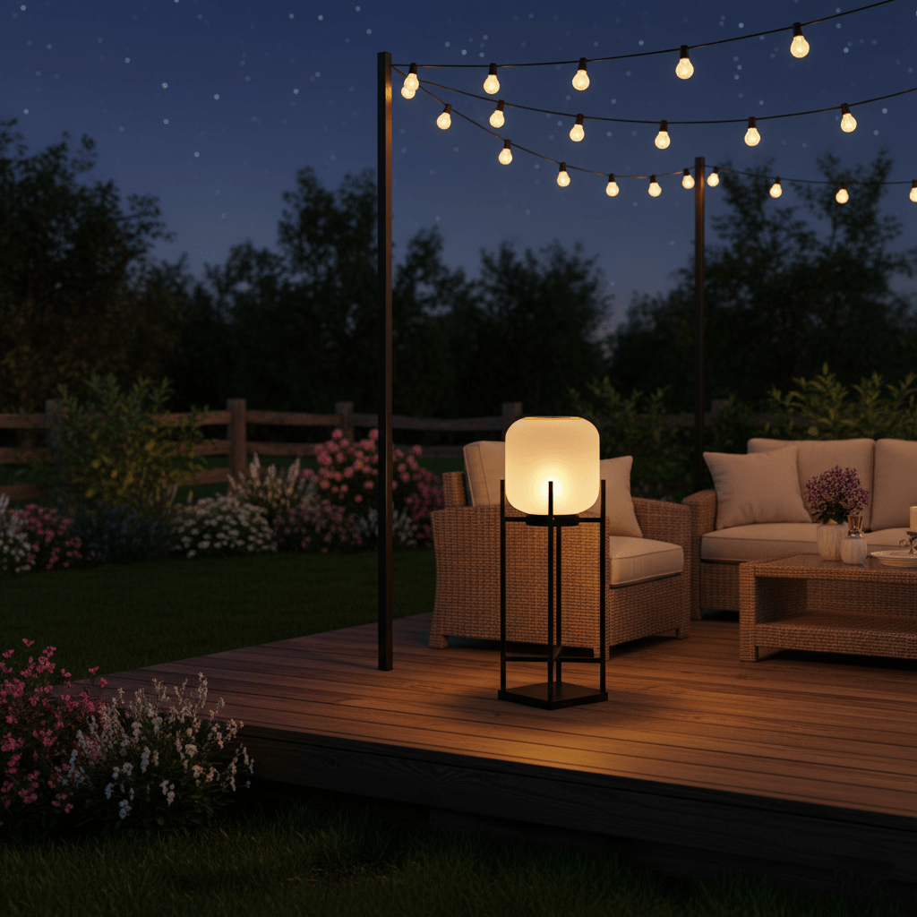 Opal Diffuser Outdoor Floor Lamp | Ormexis