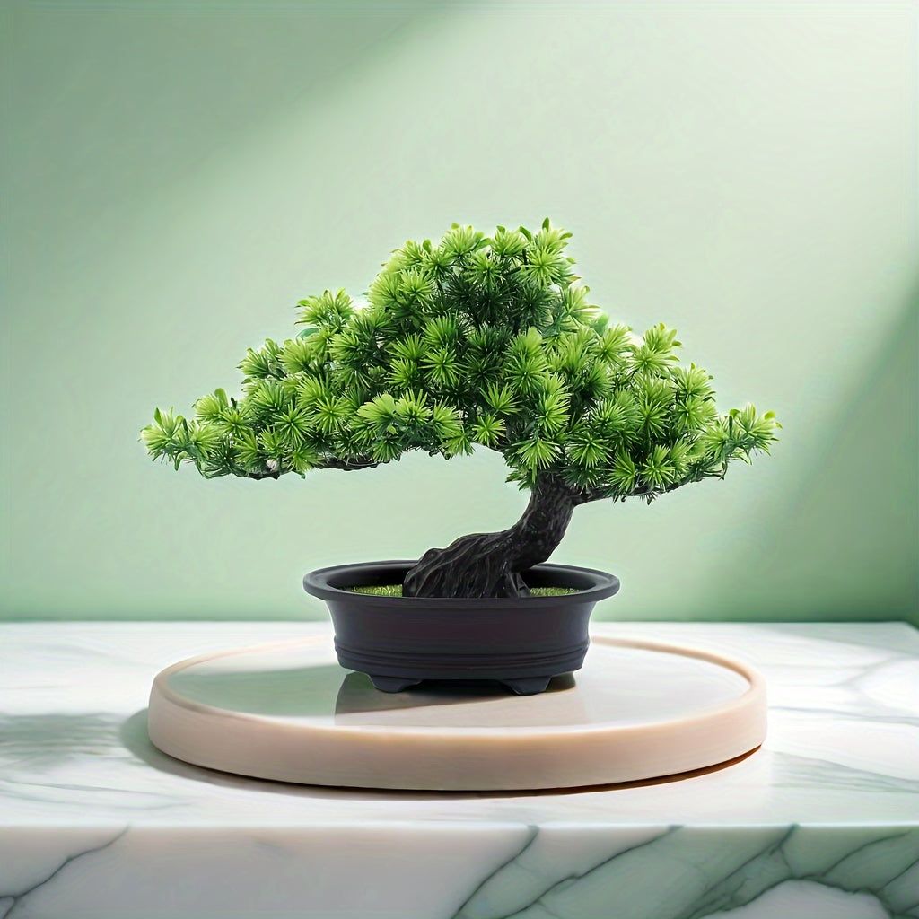 Lifelike Bonsai Tree With Realistic Leaves For Indoor Decor No Maintenance
