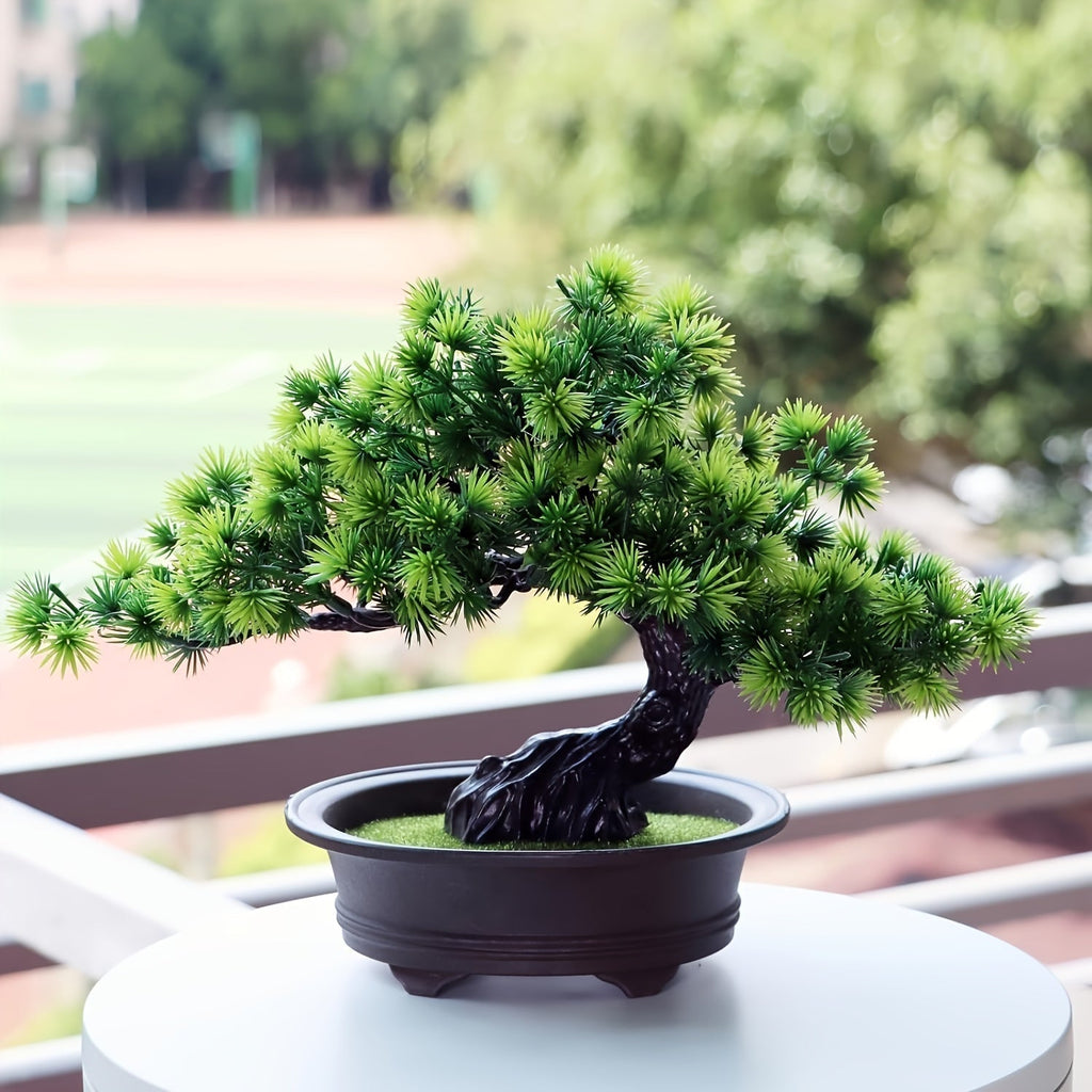 Lifelike Bonsai Tree With Realistic Leaves For Indoor Decor No Maintenance
