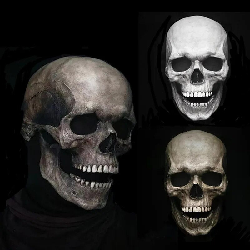 Masque de crâne réaliste avec mâchoire mobile pour Halloween et cosplay
