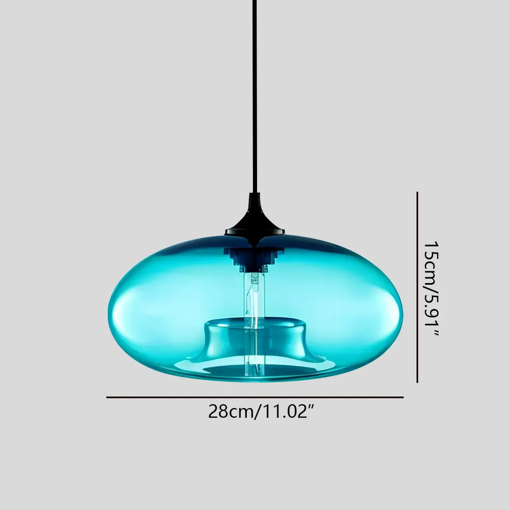 Vivid Glass Pendant Fixture for Dining Room Decor Accent