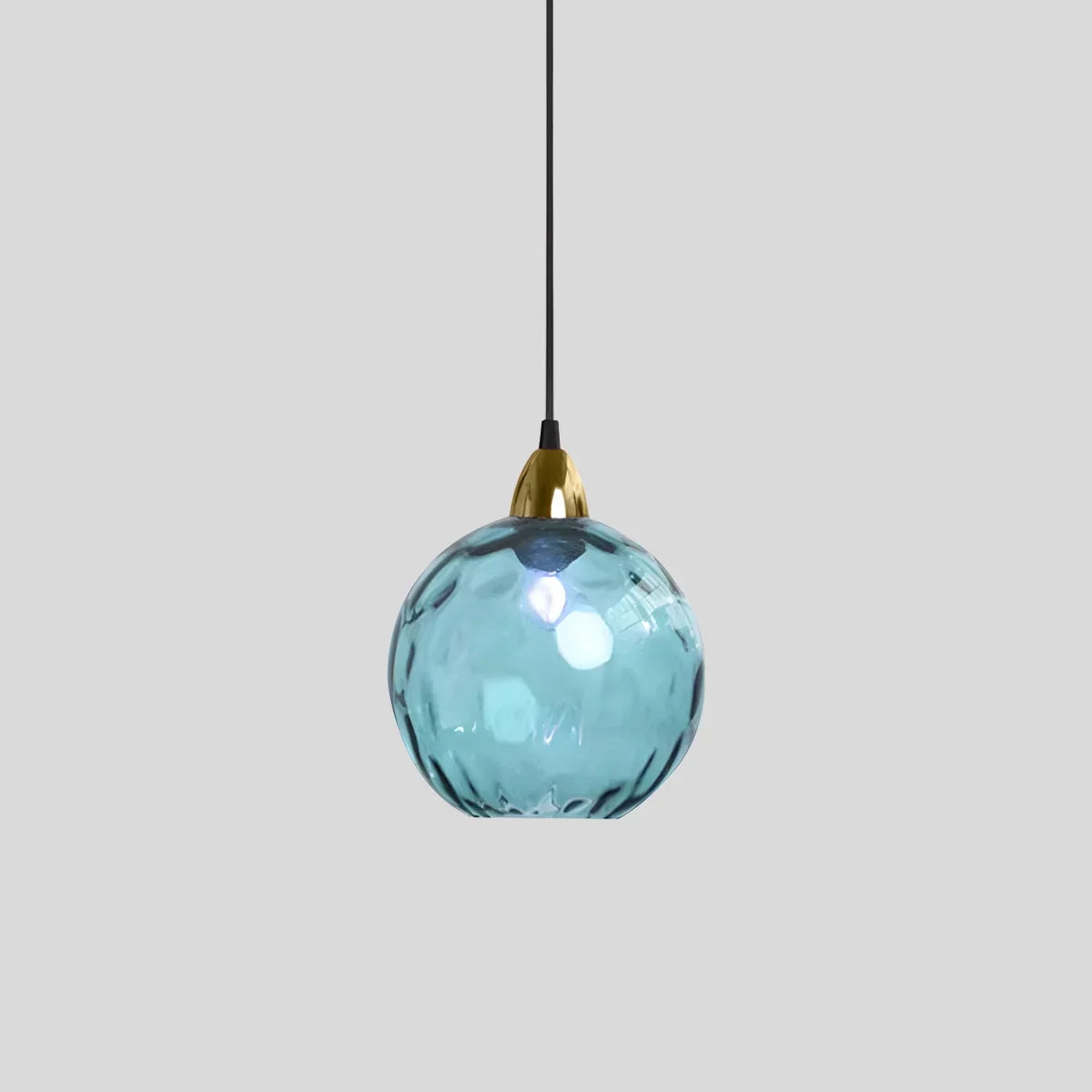 Vivid Glass Orb Pendant Light In Living Room Ceiling