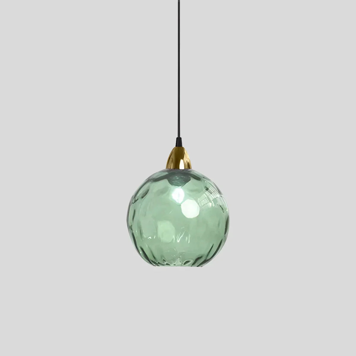 Vivid Glass Orb Pendant Light In Living Room Ceiling