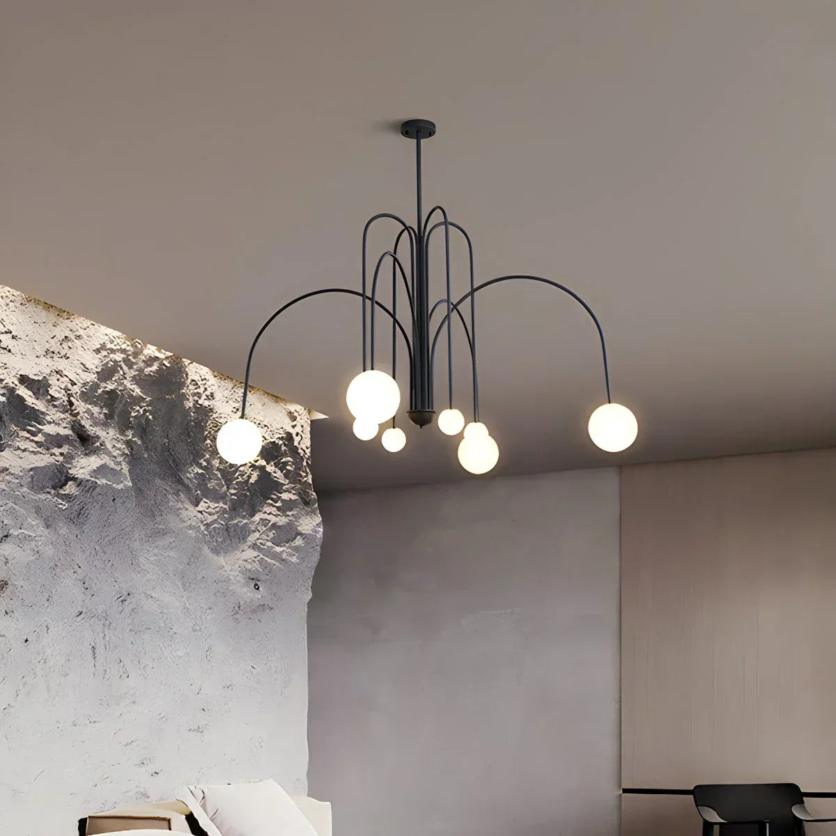 Avi Glass Chandelier With Double Layer Design Contemporary Ceiling Light