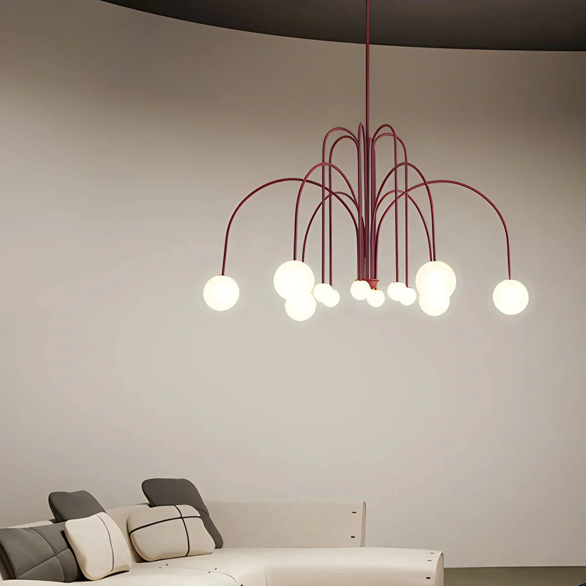 Avi Glass Chandelier With Double Layer Design Contemporary Ceiling Light