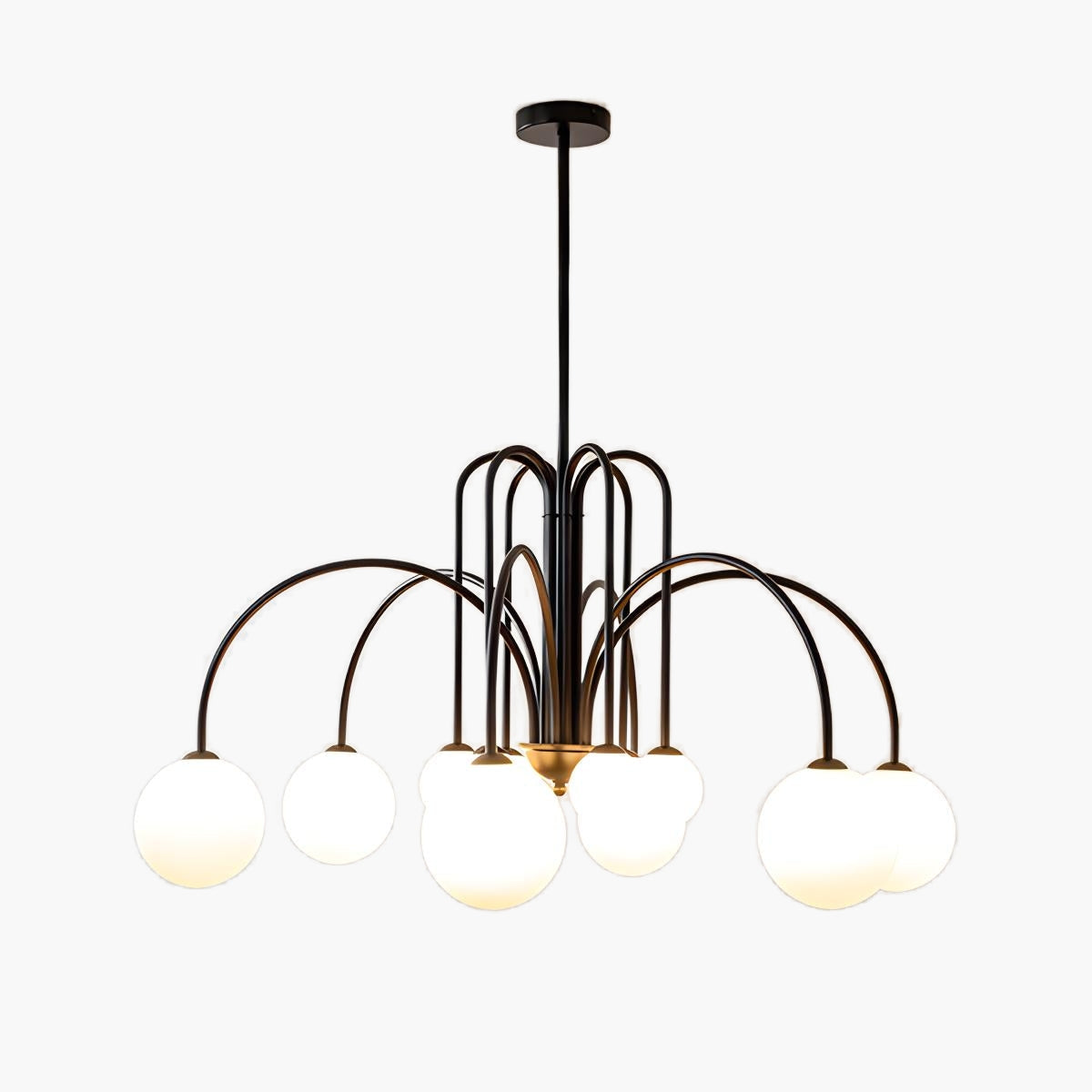 Avi Glass Chandelier With Double Layer Design Contemporary Ceiling Light