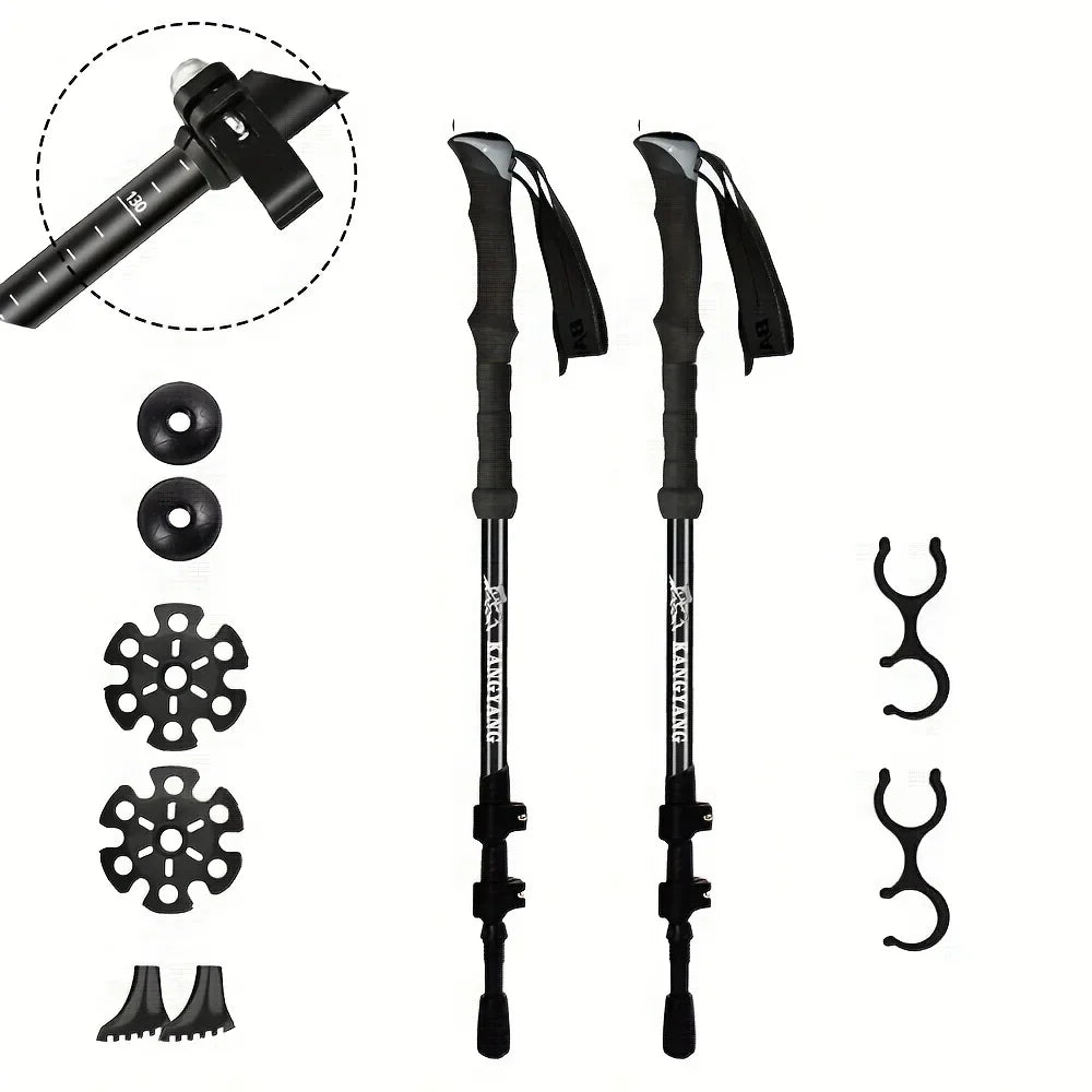 Featherweight Carbon Fiber Trekking Poles With Quick Lock System