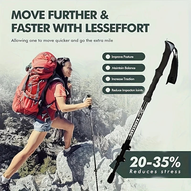 Featherweight Carbon Fiber Trekking Poles With Quick Lock System