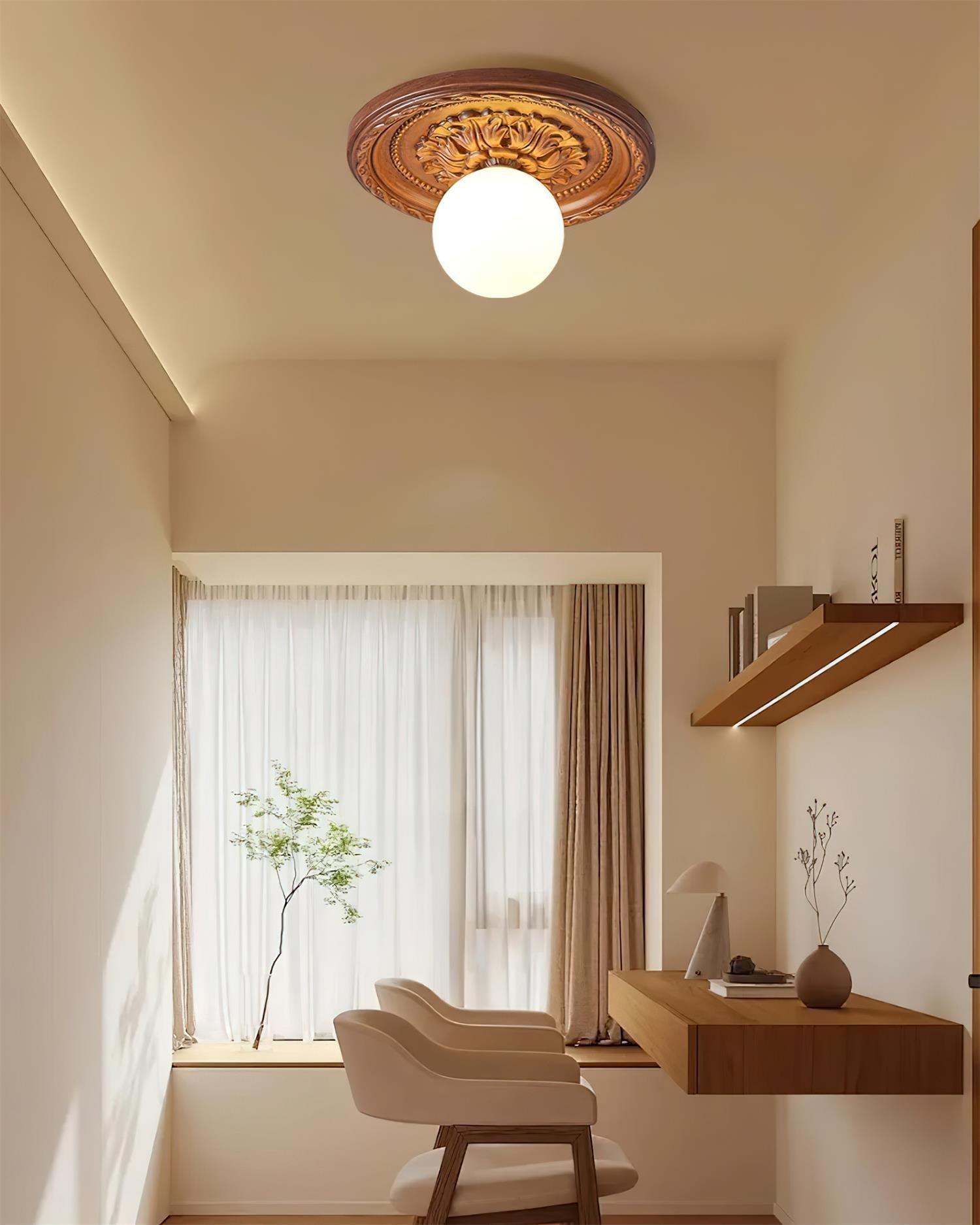 Rosette Orb Flush Mount | Ormexis