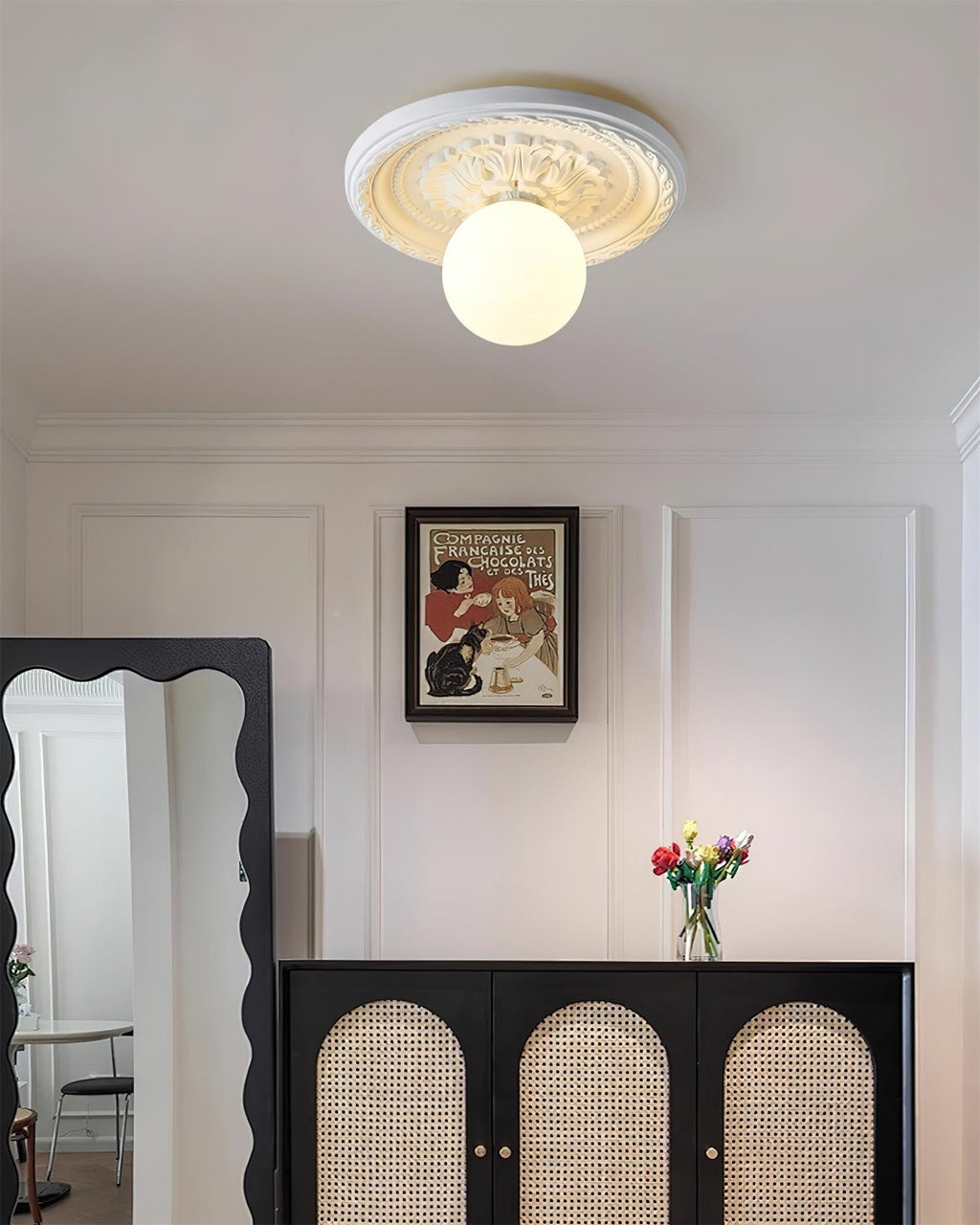 Rosette Orb Flush Mount | Ormexis