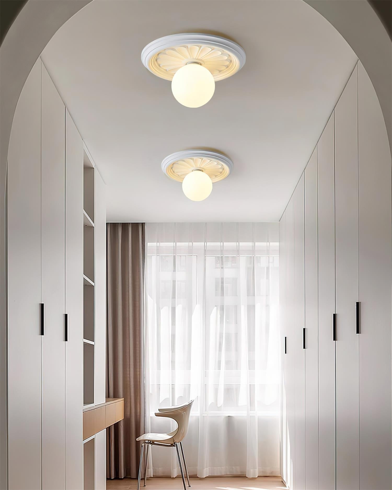 Rosette Orb Flush Mount | Ormexis