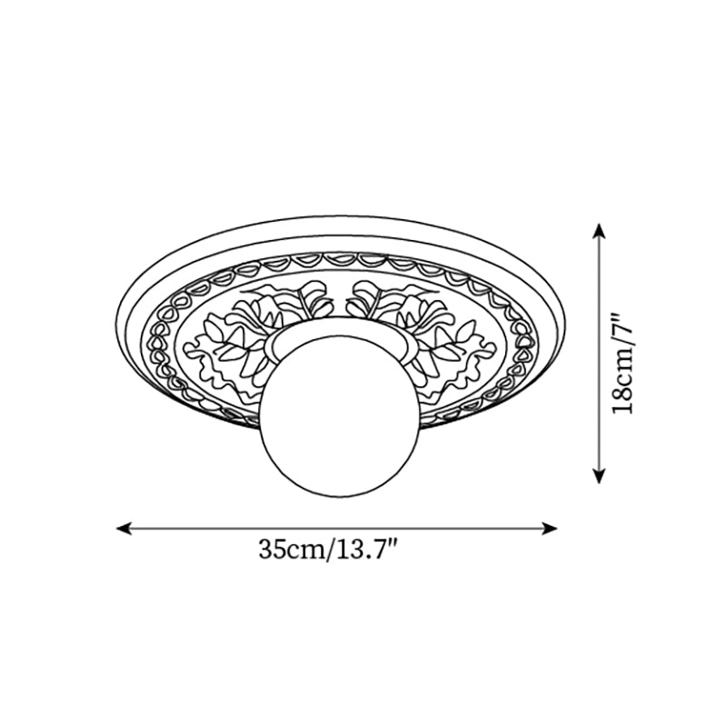 Rosette Orb Flush Mount | Ormexis