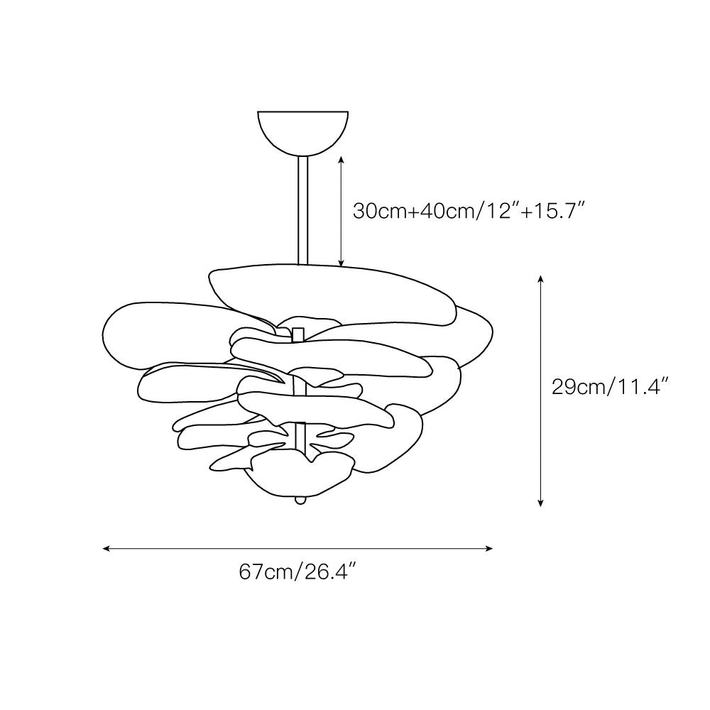 Corolla Tiered Glass Petal Chandelier | Ormexis