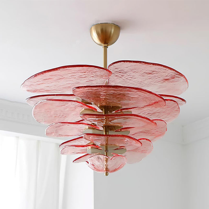 Corolla Tiered Glass Petal Chandelier | Ormexis