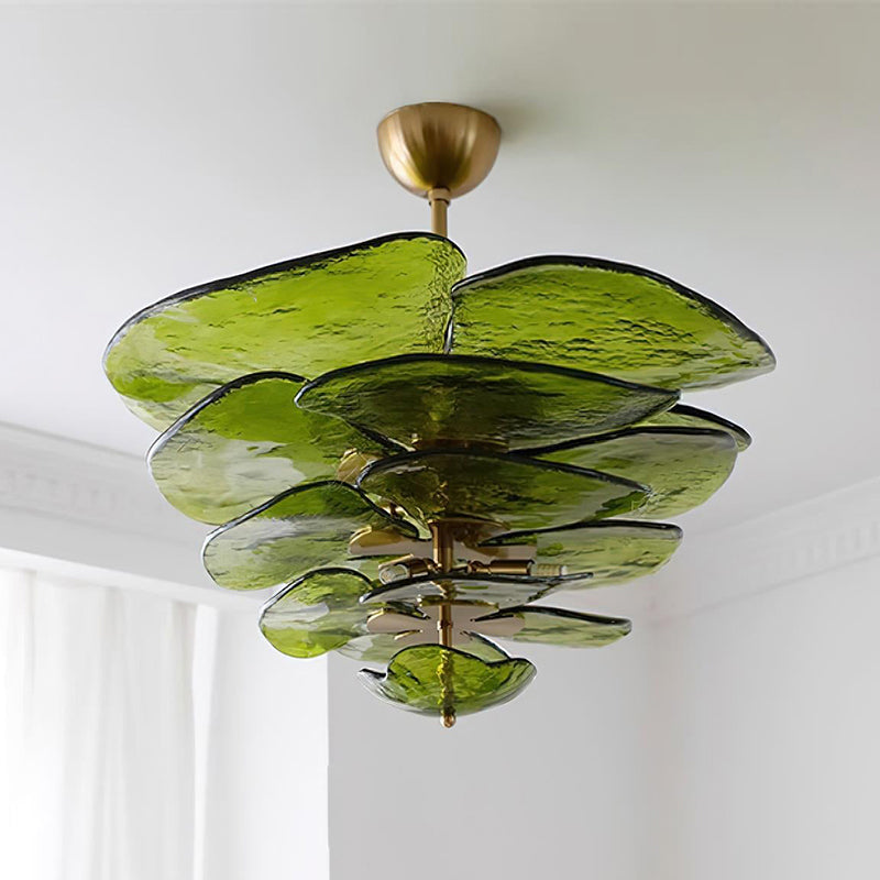 Corolla Tiered Glass Petal Chandelier | Ormexis