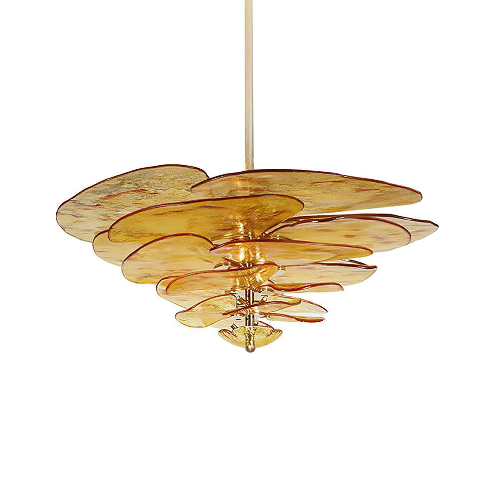 Corolla Tiered Glass Petal Chandelier | Ormexis