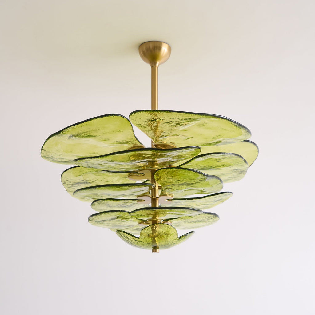 Corolla Tiered Glass Petal Chandelier | Ormexis