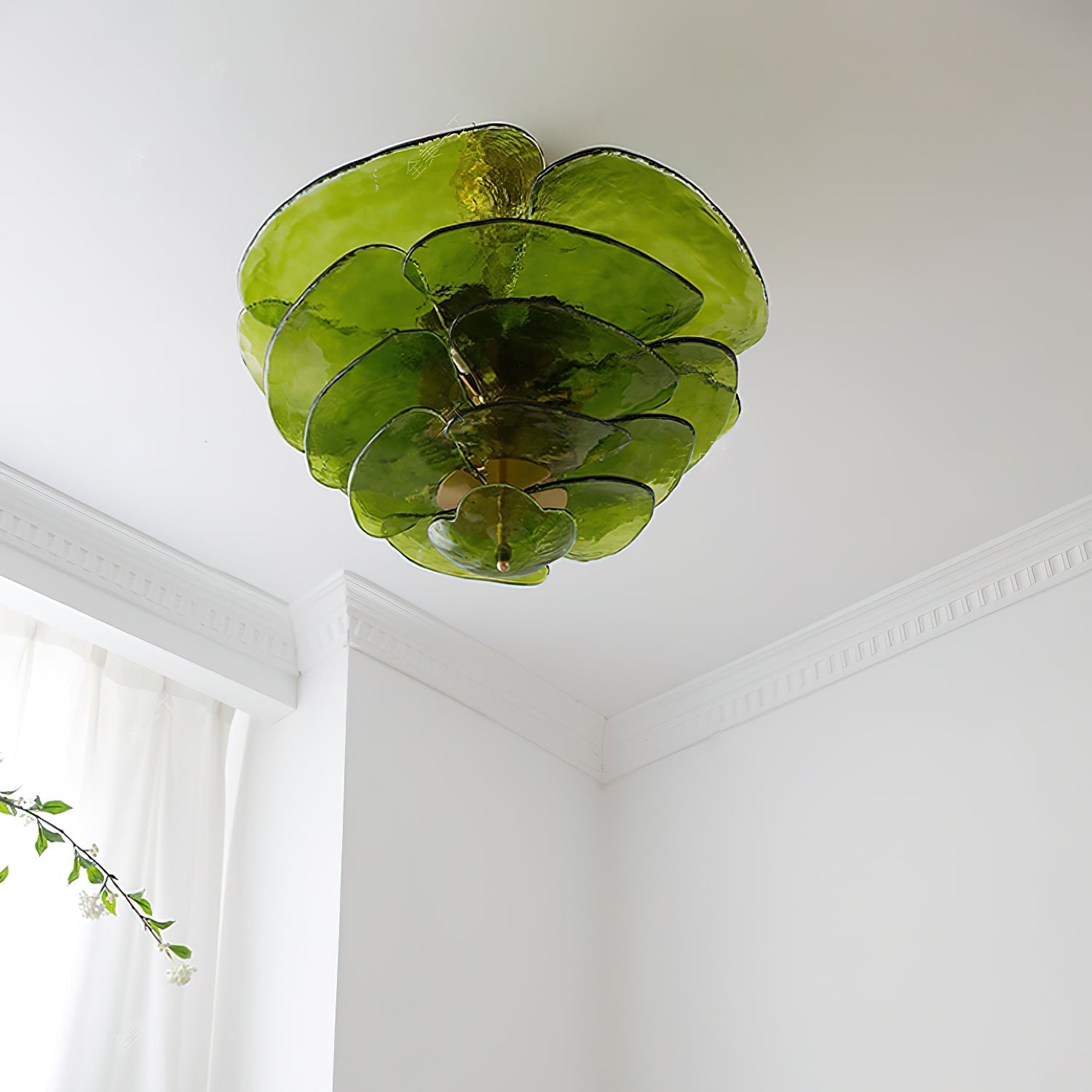Corolla Tiered Glass Petal Chandelier | Ormexis