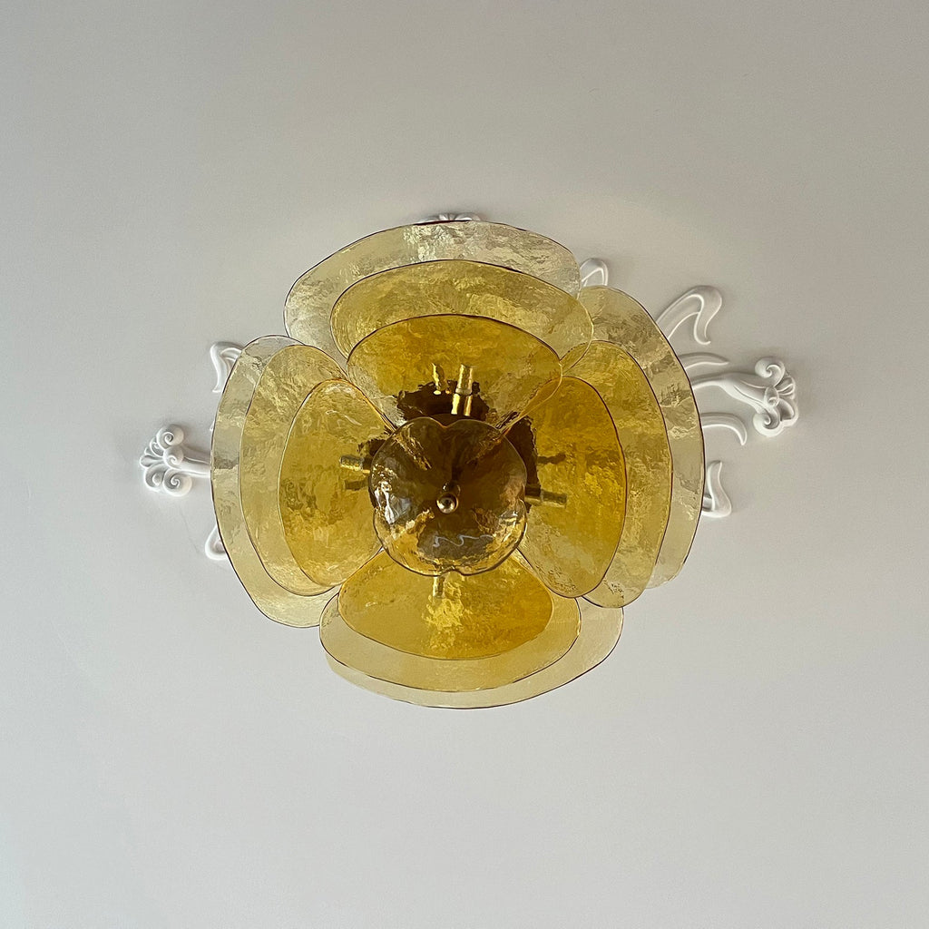 Corolla Tiered Glass Petal Chandelier | Ormexis