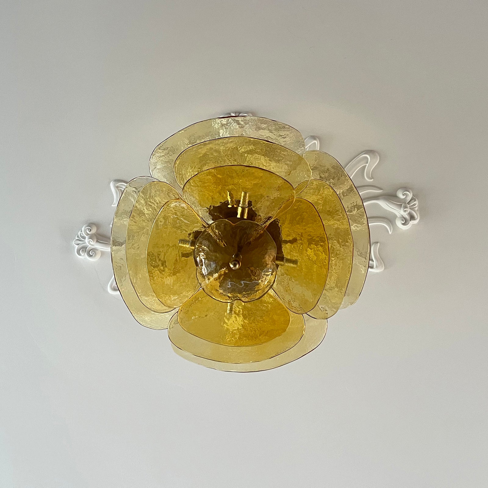Corolla Tiered Glass Petal Chandelier | Ormexis