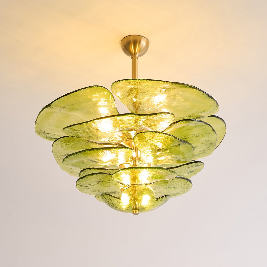 Corolla Tiered Glass Petal Chandelier | Ormexis