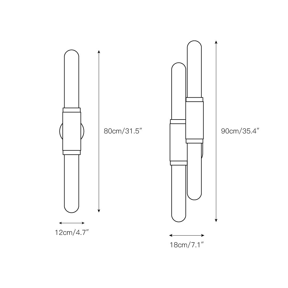 Minimalistyczny liniowy kinkiet ścienny | Ormexis