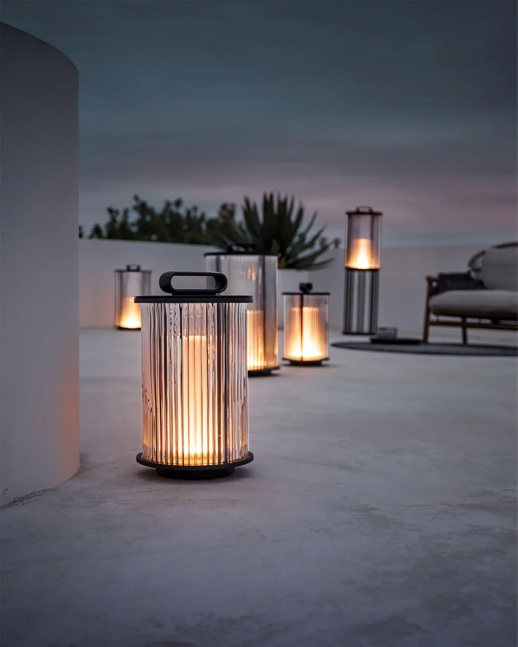 Lumière de lanterne en roseau radieux | Ormexis