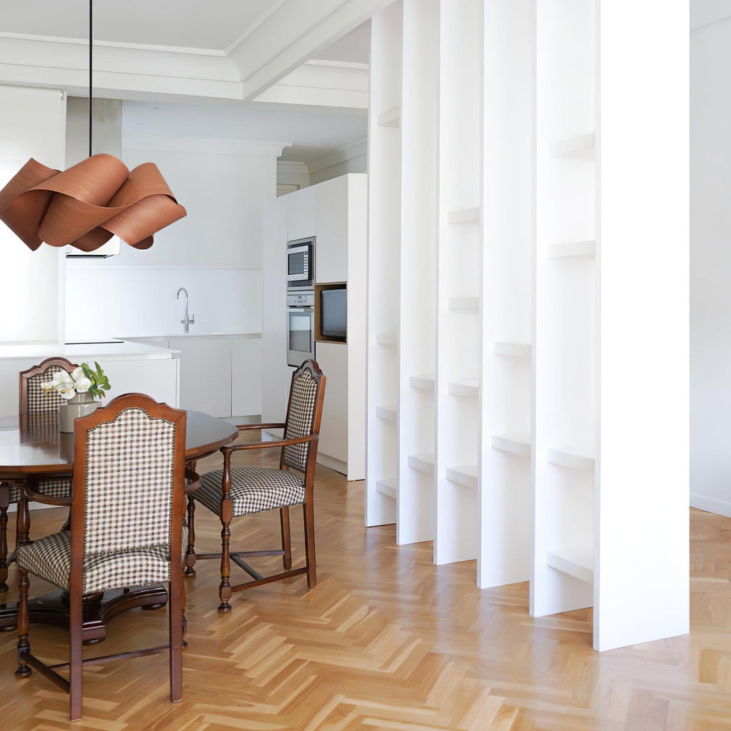 Lámpara Colgante Elara de Madera para Ambiente y Estilo en Comedor