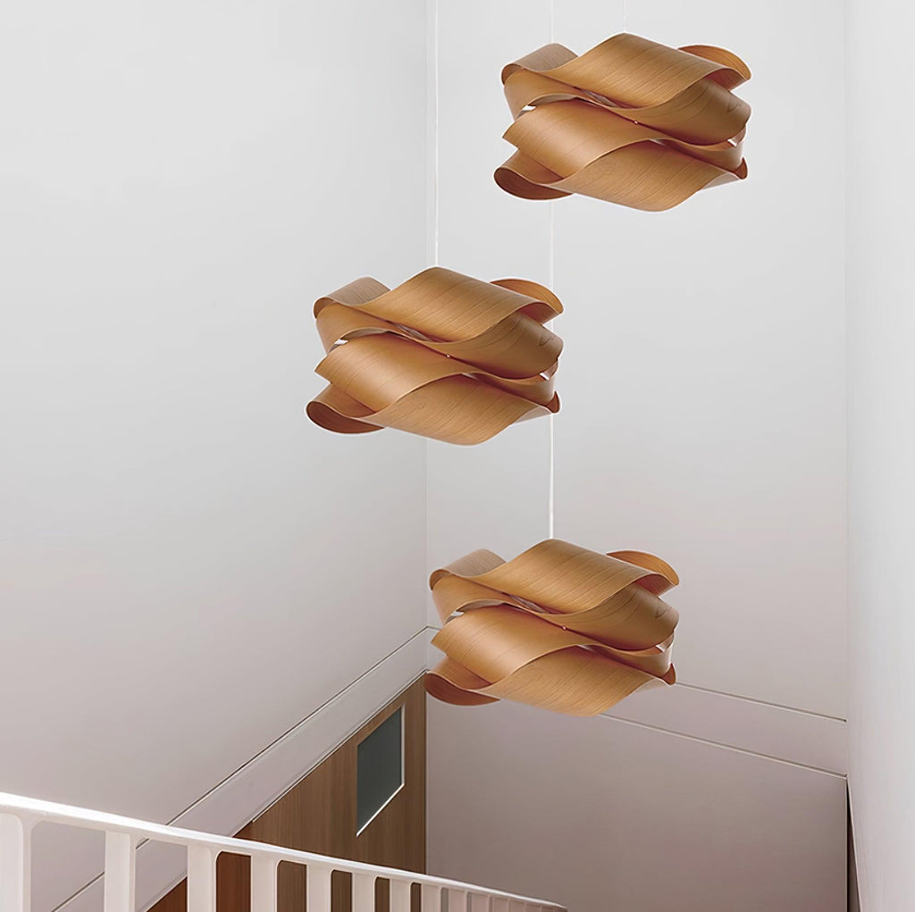 Lámpara Colgante Elara de Madera para Ambiente y Estilo en Comedor