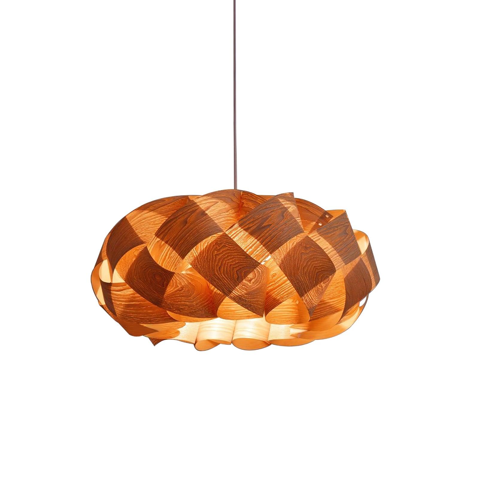 Lámpara Colgante Elara de Madera para Ambiente y Estilo en Comedor