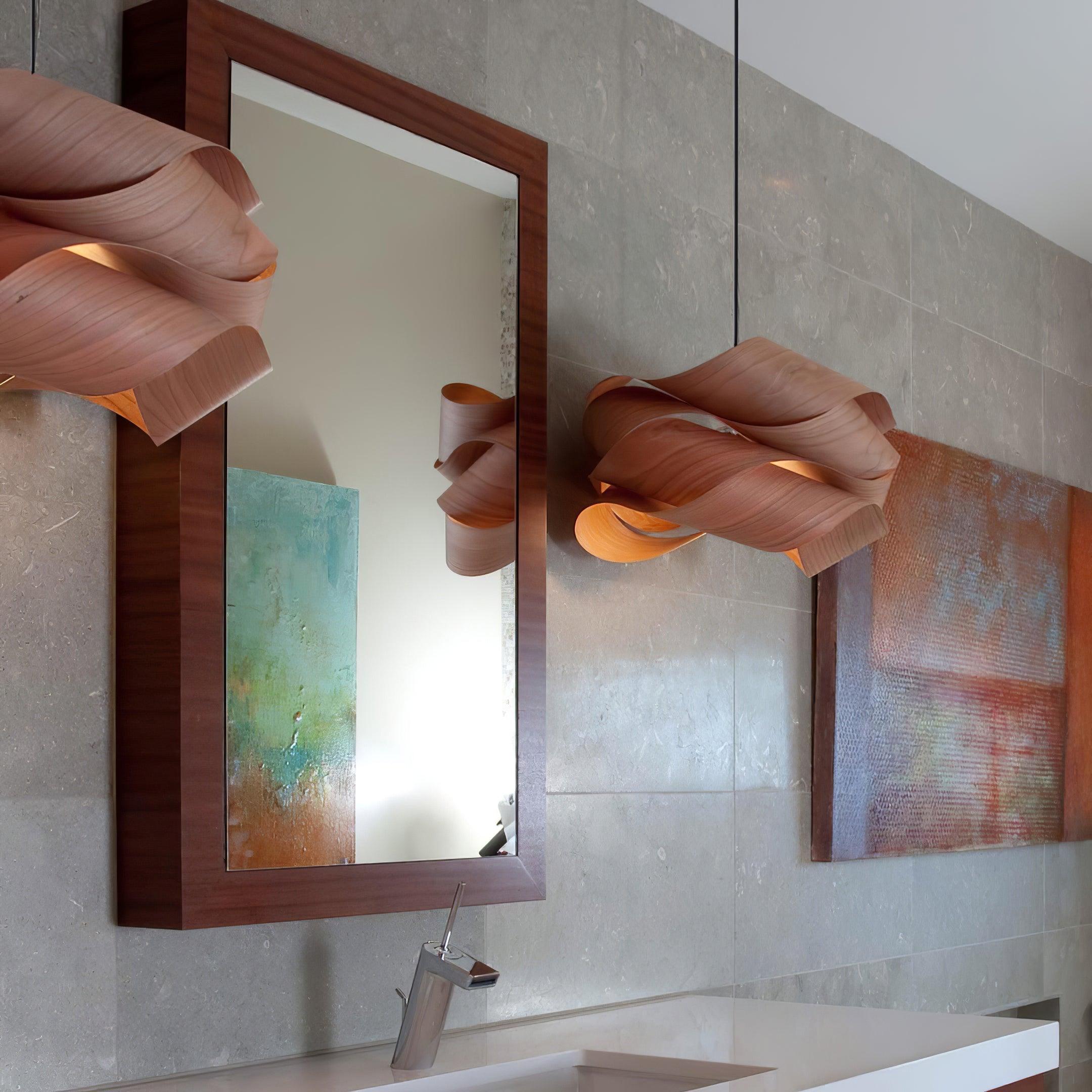 Lámpara Colgante Elara de Madera para Ambiente y Estilo en Comedor