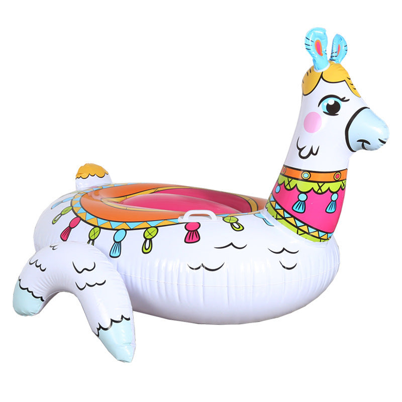 Llama Pool Inflatable With Cozy Built-In Seating For Relaxation