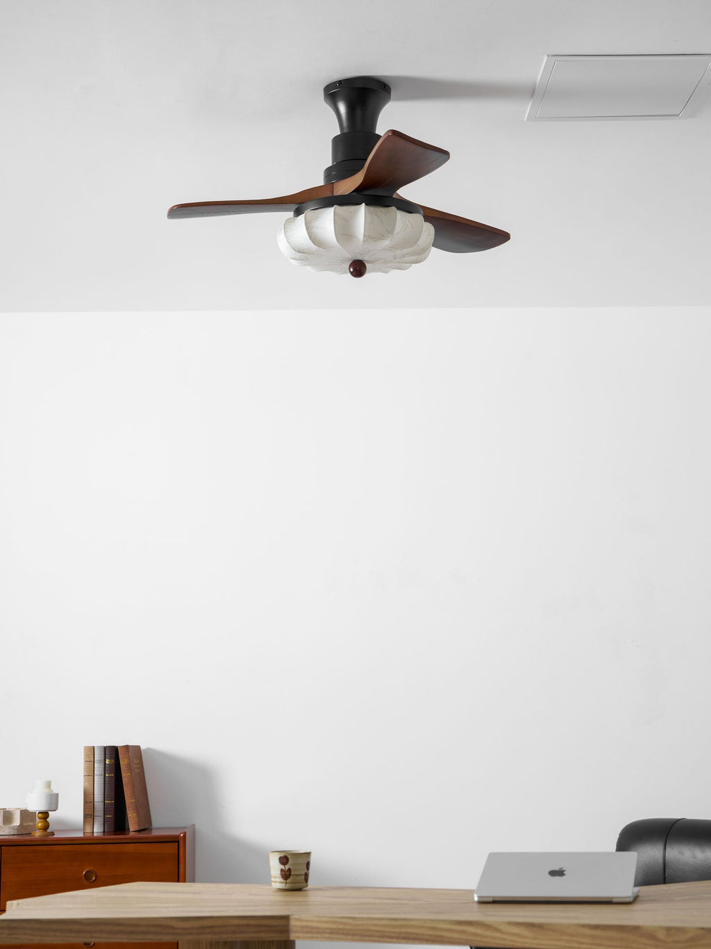 Fluted Glass Ceiling Fan Light | Ormexis