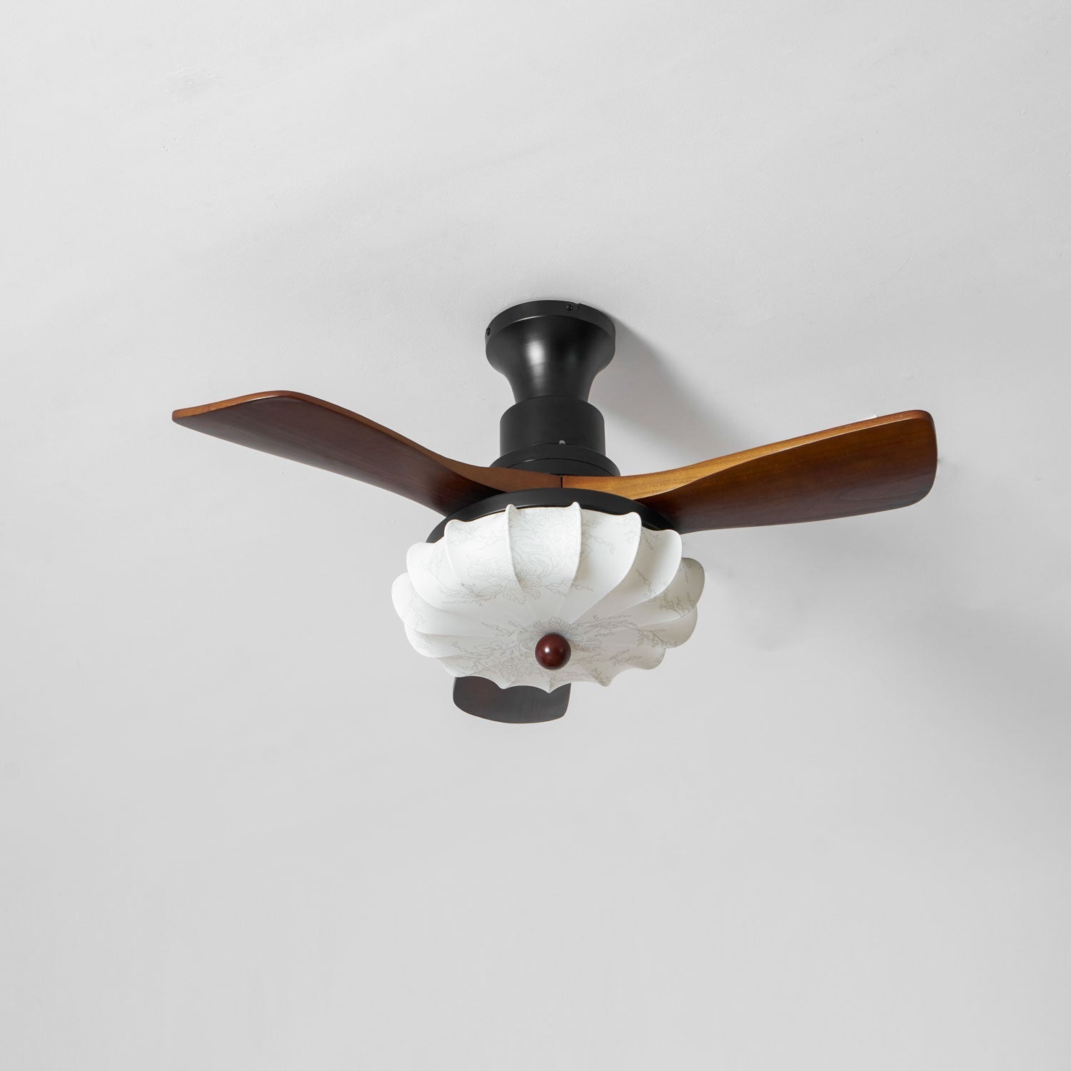 Fluted Glass Ceiling Fan Light | Ormexis