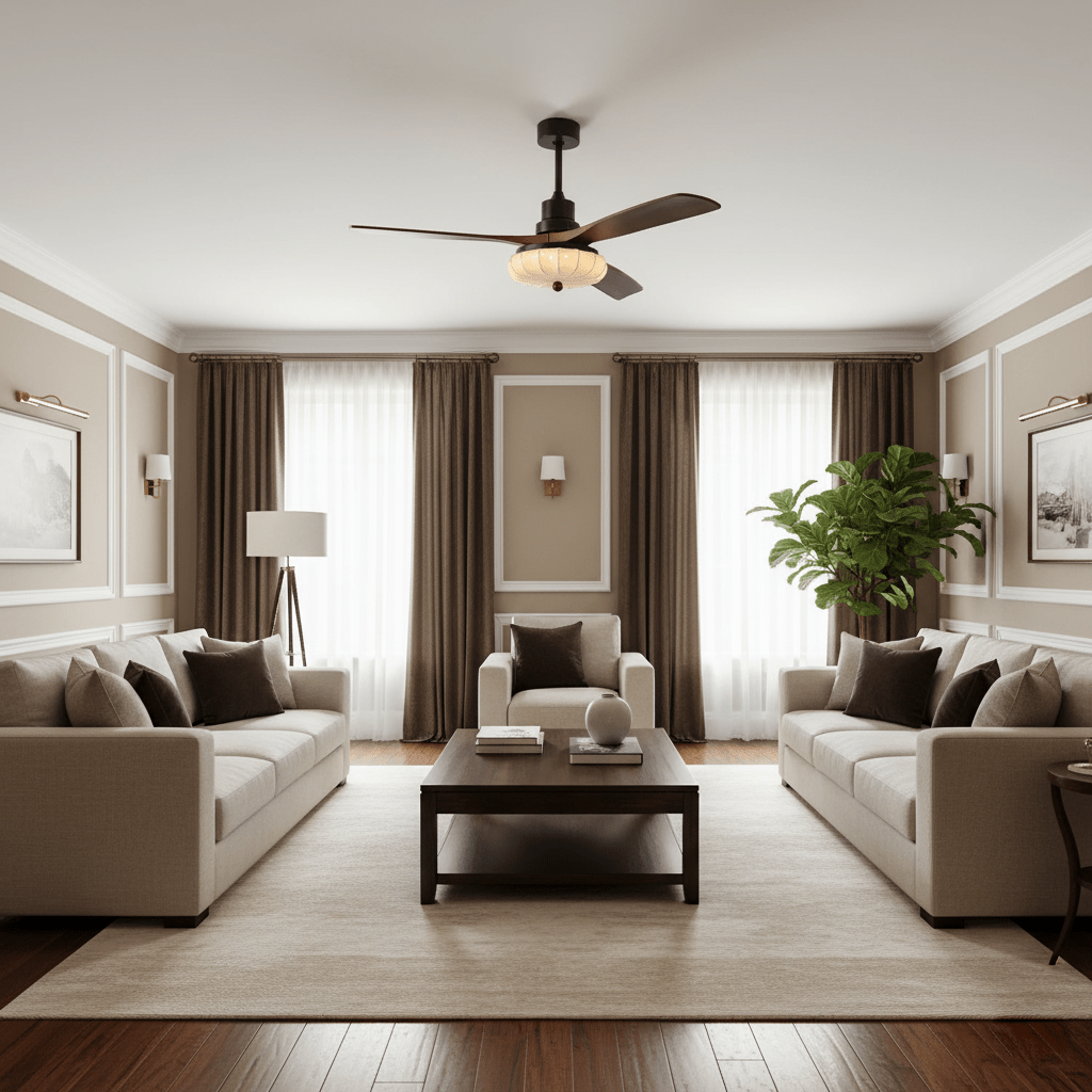 Lampa sufitowa z wentylatorem Lotus | Ormexis