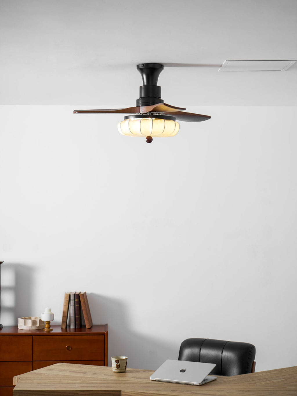 Fluted Glass Ceiling Fan Light | Ormexis