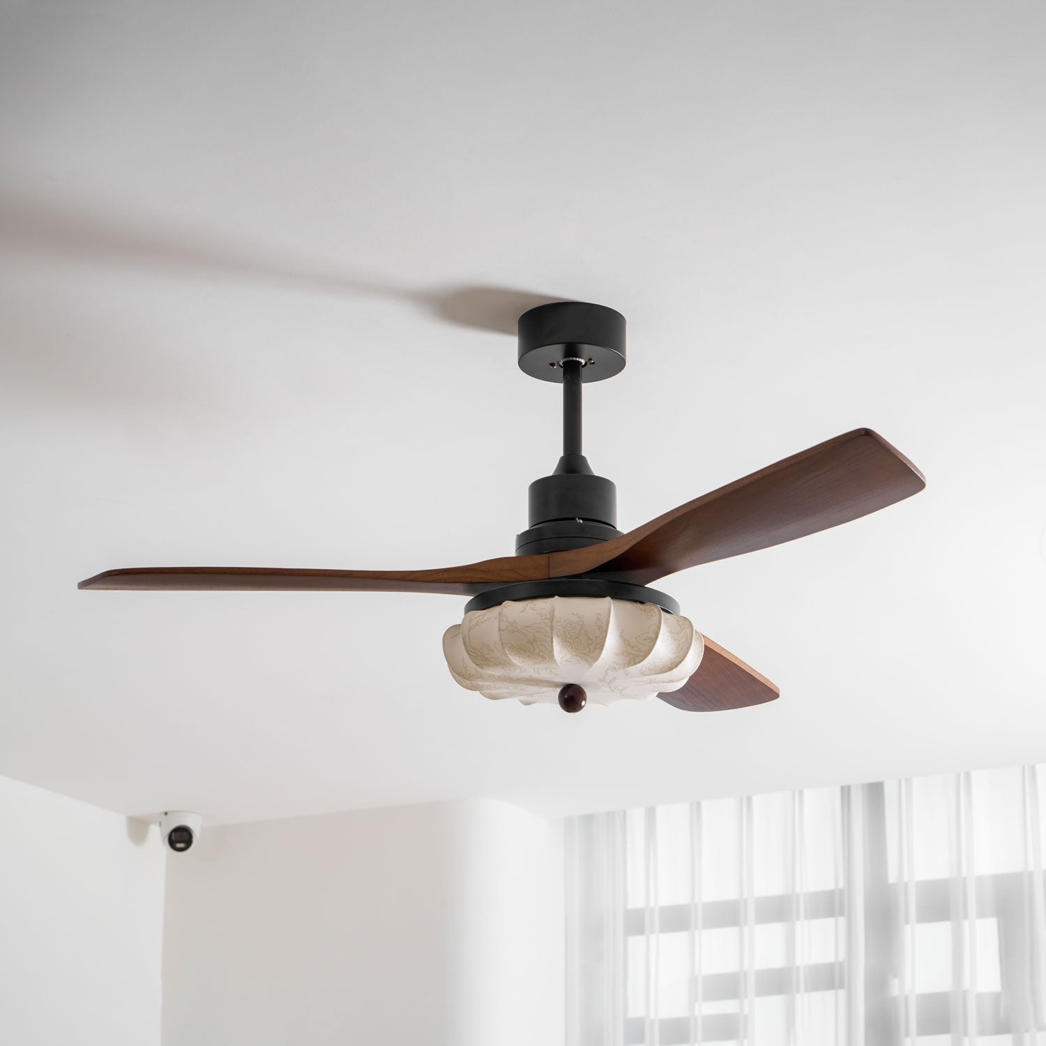 Fluted Glass Ceiling Fan Light | Ormexis
